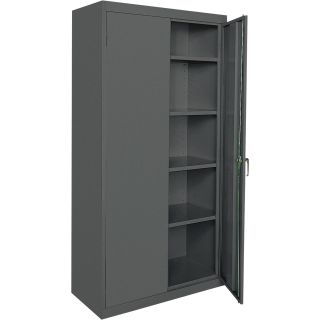 Sandusky Lee Commercial Grade All Welded Steel Cabinet — 36in.W x 24in.D x 72in.H, Charcoal, Model# CA41362472-02  Storage Cabinets