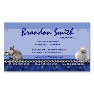 Veterinarian Appointment Business Cards ~ Blue H