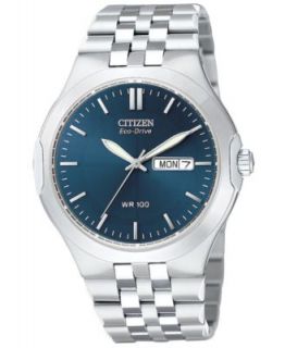 Citizen Mens Eco Drive Silver Tone Titanium Bracelet Watch 42mm BM7170 53L   Watches   Jewelry & Watches