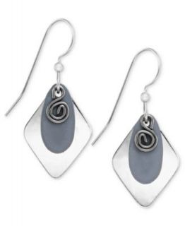 Silver Forest Silver Tone Layered Teardrop Earrings   Fashion Jewelry   Jewelry & Watches