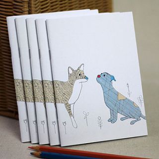 little dog and fox notebook by lil3birdy