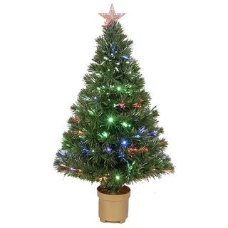 36 inch Multi color LED Fiber Optic Christmas Tree Seasonal Decor