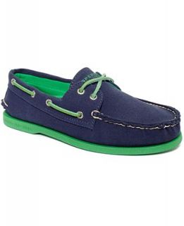 Sperry Top Sider Mens Shoes, A/O Canvas Neon Boat Shoes   Shoes   Men