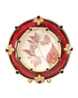 2 Round Crystal Frame, Red
