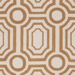 angeloHOME Hand tufted Gold Hudson Park Polyester Rug (8' x 10') Surya 7x9   10x14 Rugs