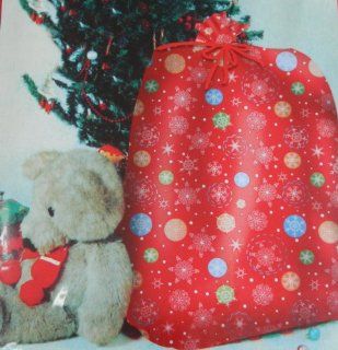 Giant Christmas Gift Bag 36" x 44" Red Snowflake Design Health & Personal Care