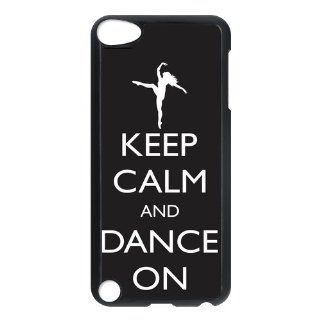 Vazza iPod Touch 5 Black/White Case   Keep Calm and Dance On iTouch 5 Snap On Hard Case Cell Phones & Accessories