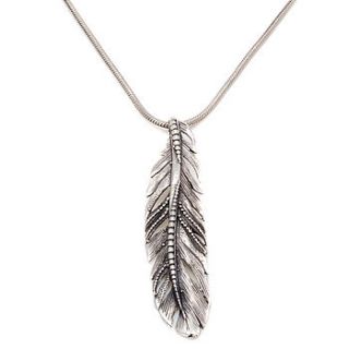 silver feather necklace by charlotte's web