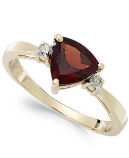 14k Gold Garnet (1 1/3 ct. t.w.) and Diamond Accent Ring   Rings   Jewelry & Watches