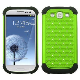 MYBAT ASAMSIIIHPCTDEF205NP Total Defense Dazzling Lattice Design Case for Samsung Galaxy SIII   1 Pack   Retail Packaging   Pearl Green/Black Cell Phones & Accessories