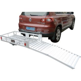 # 41196. Ultra-Tow Deluxe Aluminum Cargo Carrier with Ramp — 48 in. L x 28 in. W Platform, 500-Lb. Capacity