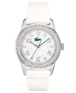 Lacoste Watch, Womens Advantage White Rubber Strap 2000647   Watches   Jewelry & Watches