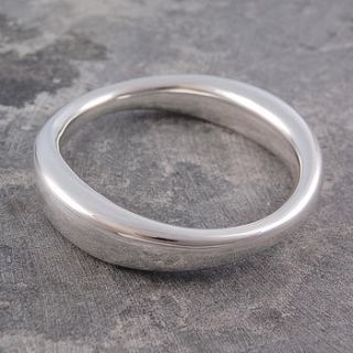 chunky sterling silver flowing bangle by otis jaxon silver and gold jewellery