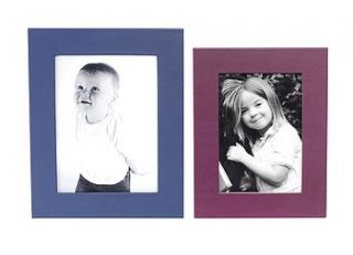 personalised leather photo frame seven x five by noble macmillan
