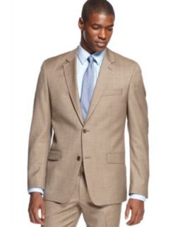 Shaquille ONeal Light Brown Sharkskin Pant Big and Tall   Suits & Suit Separates   Men