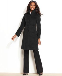 Jones New York Petite Wool Blend Jacquard Walker Coat   Coats   Women