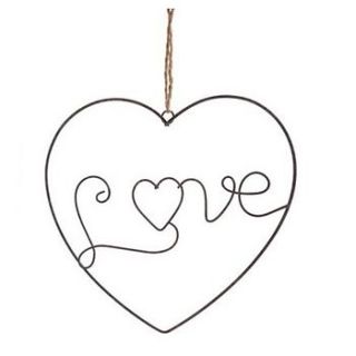 hanging 'love' heart sign by sleepyheads