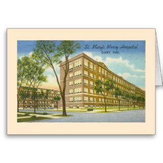 Mercy Hospital   vintage Gary IN (blank card)