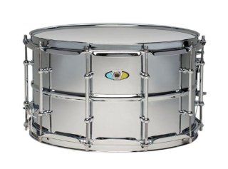 Ludwig Supralite Steel Snare Drum, 14 x 8" 14x8 Inch Musical Instruments