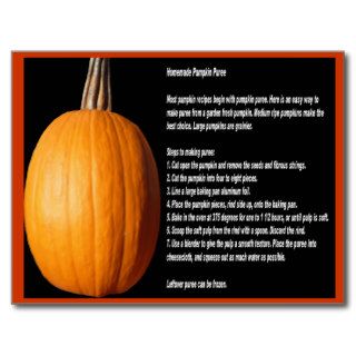 Homemade Pumpkin Puree Recipe Postcard