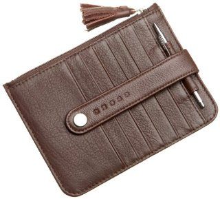 Cross Autocross AC202 9A Women's Money Wallet Collection Slim Medium Card Case with Zip (Brown/Pink) Electronics