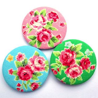 floral rose fabric fridge magnets by jenny arnott cards & gifts