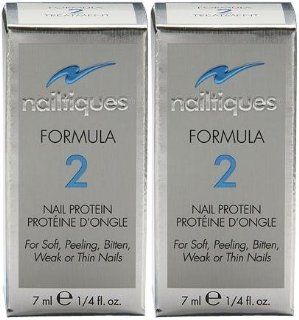 Nailtiques Formula 2 Nail Protein Treatment (1/4 oz/7 ml.) Each Bottle (PACK Of 2 bottles)  Mascara  Beauty