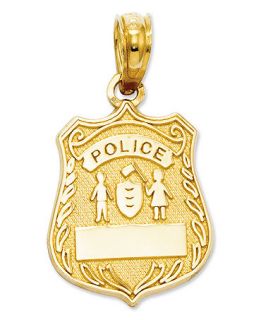 14k Gold Charm, Police Badge Charm   Jewelry & Watches