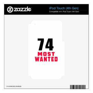 74 Most Wanted Funny Birthday Design iPod Touch 4G Decals 