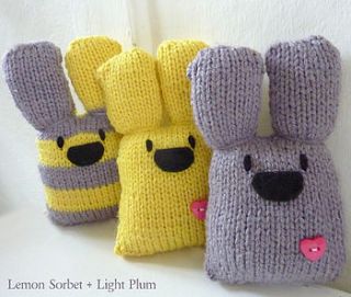 three bunnies knit kit *free delivery* by gift horse knit kits