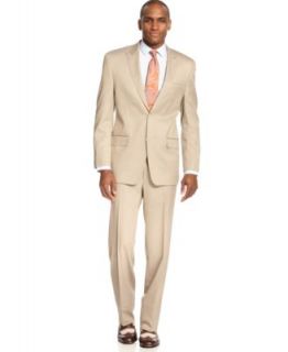 Jones New York Golden Fill Suit Tan Herringbone   Suits & Suit Separates   Men