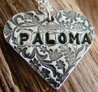 personalised tudor love heart necklace by jojojewellery