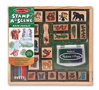rain forest stamp scene set by planet apple