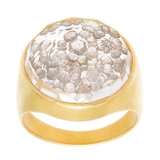 18k Yellow Gold 2ct TDW ?Frozen in Time? Diamonds Estate Ring (J K, I1 I2) Estate and Vintage Rings