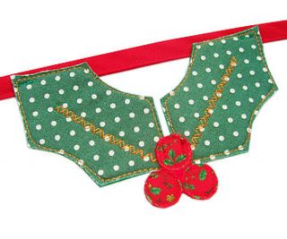 christmas holly bunting by handmade by lucylu