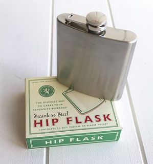 vintage style hip flask by posh totty designs interiors
