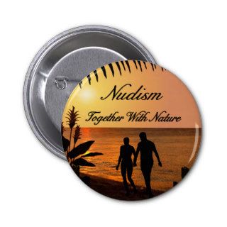 Together With Nature Nudist Merchandise Pin