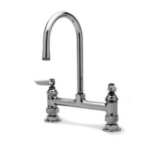 T&S Brass Faucet, Deck Mount, Swivel Gooseneck, 11 3/4 in H