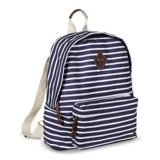 Bueno Striped Backpack Handbag   Navy