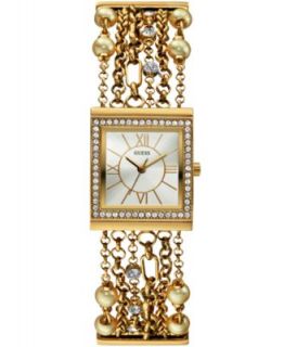 GUESS Watch, Womens Gold Tone Double Link Bracelet 37x29mm U12648L1   Watches   Jewelry & Watches