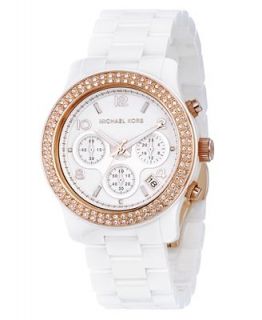 Michael Kors Womens White Ceramic Bracelet Watch 39mm MK5269   Watches   Jewelry & Watches
