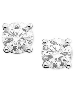 Diamond Stud Earrings (3/8 ct. t.w.) in 14k White Gold   Earrings   Jewelry & Watches
