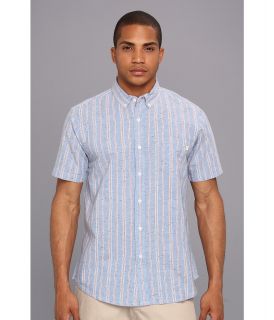 Obey Vista Woven S/S Shirt Mens Short Sleeve Button Up (Blue)