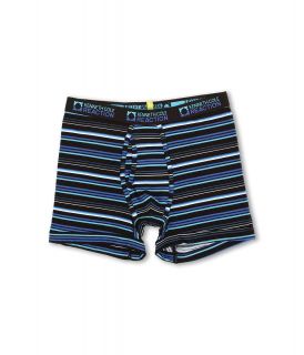 Kenneth Cole Reaction Fashion Stripe Cotton Stretch Boxer Brief Mens Underwear (Black)