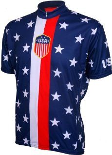 Retro 1956 USA Mens Cycling Jersey Bike Bicycle  Sports & Outdoors