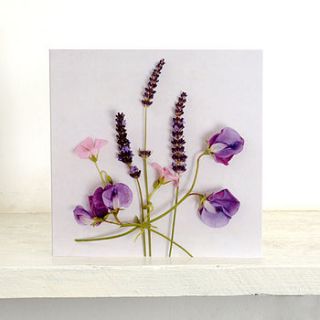 floral blank greetings card by elizabeth vickers photography