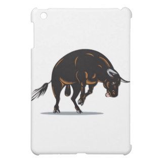 texas longhorn bull charging attacking iPad mini cases