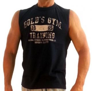 G189 Golds Gym Sleeveless T Shirt training logo Military Apparel Shirts Clothing