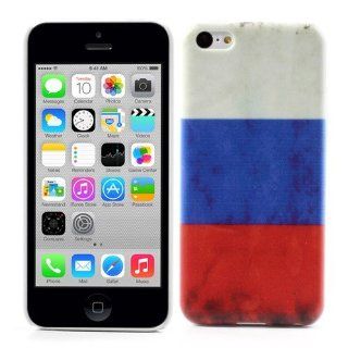 JUJEO Retro Russian National Flag Shielded Hard Case for iPhone 5C   Non Retail Packaging   Multi Color Cell Phones & Accessories