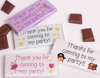 personalised party bag chocolates by tailored chocolates and gifts